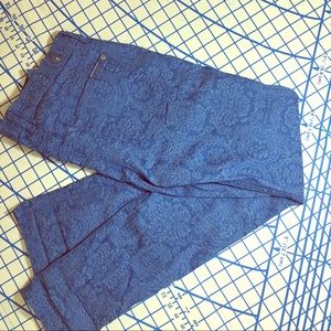 7 for all mankind printed pants skinny leg style